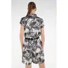 Freddy Floral shirt-jumpsuit all-in-one with shorts and short sleeves, Size: S, 4 image