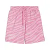 Freddy tone-on-tone zebra print Bermuda shorts in French terry, Size: L