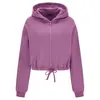 Freddy Cropped hoodie with a drawstring hemline and a zip closure, Μέγεθος: S