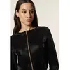 Freddy zip-front cropped jacket in shiny faux leather, Μέγεθος: S, 3 image