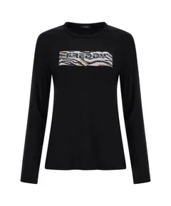 Freddy Long-sleeve viscose jersey t-shirt with a tiger print, Μέγεθος: S