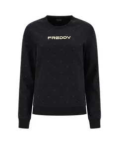 Freddy Crew neck sweatshirt with a tonal geometric print, Size: M