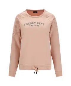 Freddy Crew neck sweatshirt with lurex embroidery and floral print shoulders, Size: S