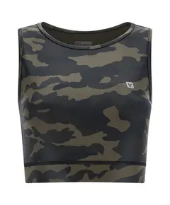 Freddy Camouflage athletic top in glitter-effect performance fabric, Μέγεθος: XS