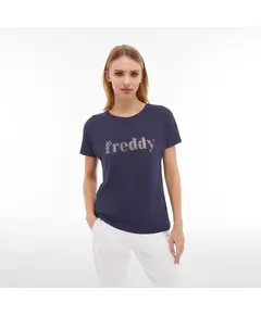 Freddy modal jersey t-shirt with a rhinestone logo, Μέγεθος: S