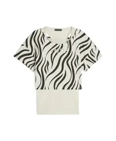 Freddy tank top + cropped t-shirt set with a zebra print, Μέγεθος: S