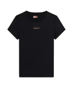 Freddy athletic t-shirt in performance fabric with a bronze logo, Μέγεθος: S