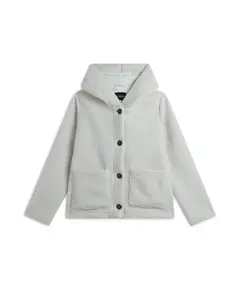 Freddy Sherpa fleece hooded jacket with a button closure, Size: S