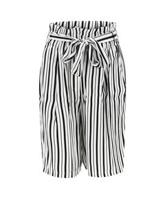 Freddy Oversize striped Bermuda shorts with fabric belt, Size: XS