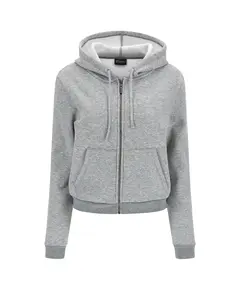 Freddy Melange grey cropped hoodie with a full zip, Μέγεθος: M
