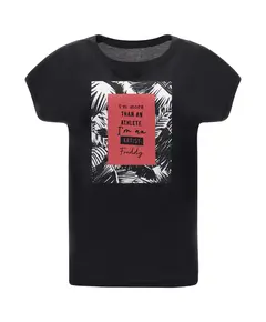 Freddy Black comfort-fit bi-front t-shirt with a glitter lettering print, Μέγεθος: S