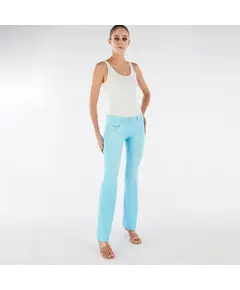Freddy WR.UP® push-up flared trousers, low waist and used-effect gabardine, Μέγεθος: XS