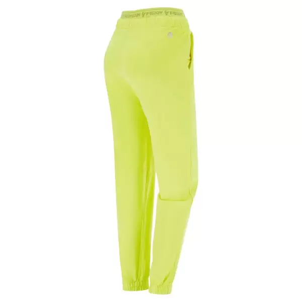 Freddy Joggers with printed elastic and glitter logo, in lightly fluorescent fleece, Size: M, 2 image