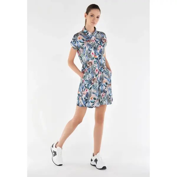 Freddy Floral shirt-jumpsuit all-in-one with shorts and short sleeves, Μέγεθος: S, 3 image