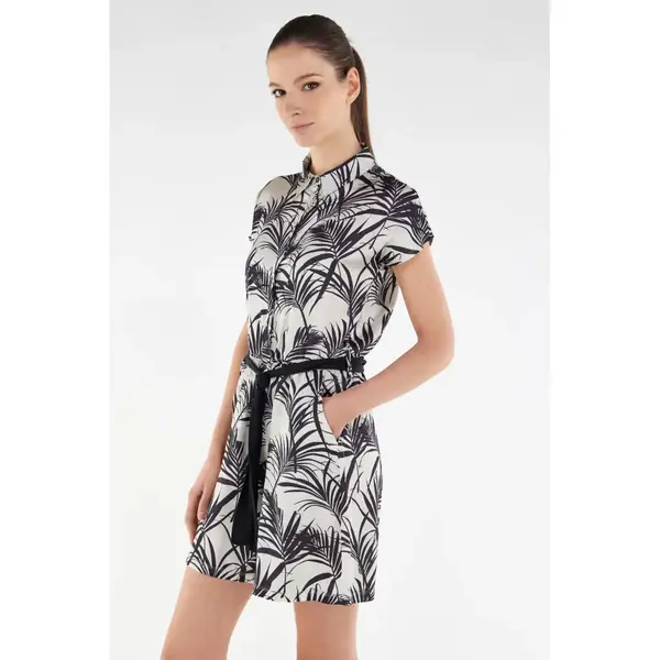 Freddy Floral shirt-jumpsuit all-in-one with shorts and short sleeves, Size: S, 2 image