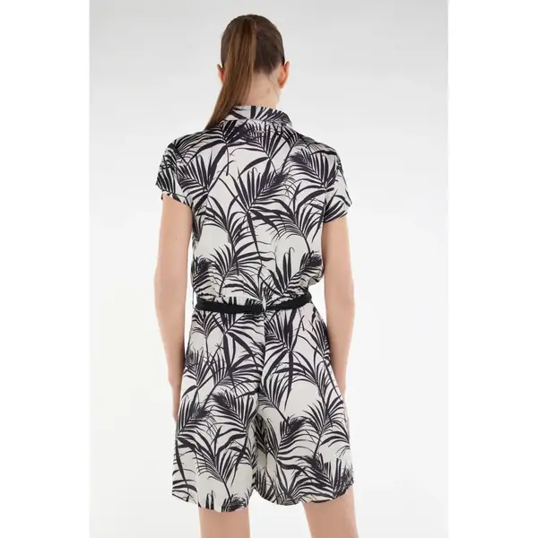 Freddy Floral shirt-jumpsuit all-in-one with shorts and short sleeves, Size: S, 4 image