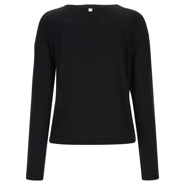 Freddy Long-sleeve t-shirt in viscose jersey with a printed gold and rhinestone detail Γυναικείο Μακρυμανικο, Μέγεθος: L, 2 image