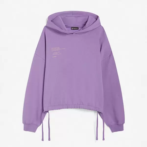 Freddy Cropped comfort-fit hoodie with a drawstring waist, Μέγεθος: M