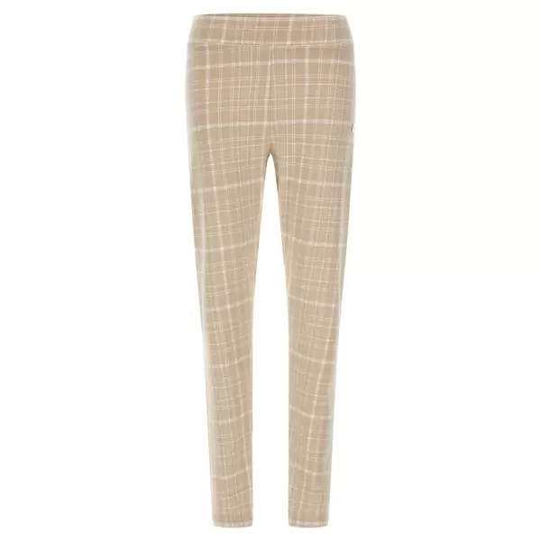 Freddy Fitted trousers in Milano-rib fabric with a tartan print, Size: S