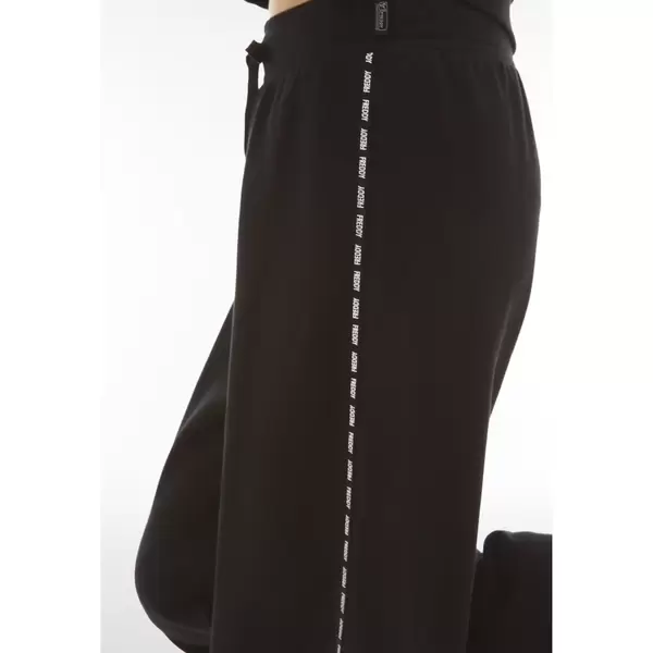 Freddy Palazzo trousers in brushed fleece with logo tape, Μέγεθος: XS, 4 image