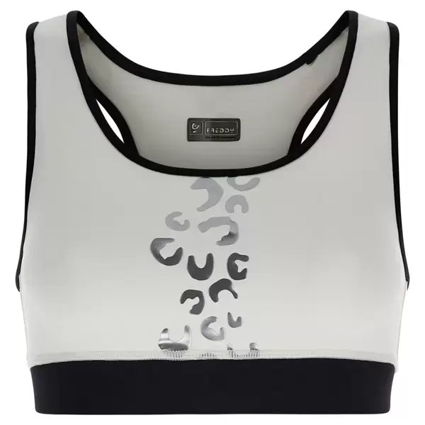 Freddy Silver animal print sports bra, Size: XS