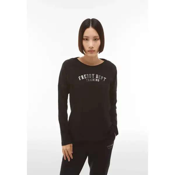 Freddy Long-sleeve t-shirt with floral print panels on the shoulders, Μέγεθος: S, 4 image