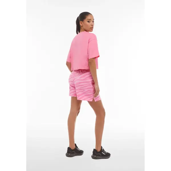 Freddy tone-on-tone zebra print Bermuda shorts in French terry, Size: L, 4 image