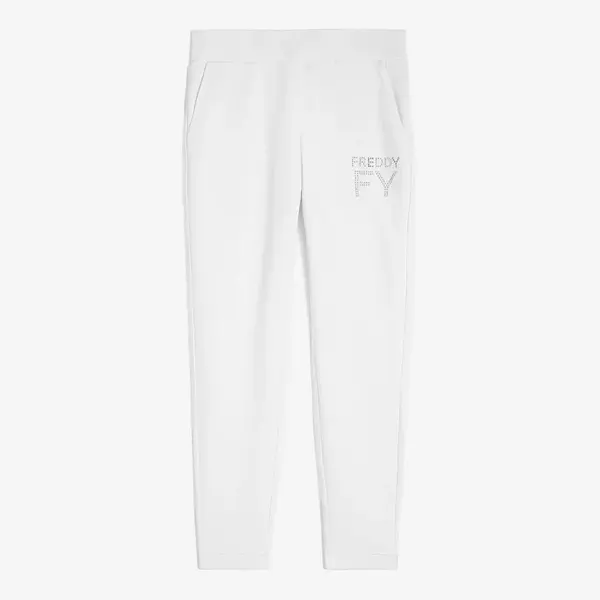 Freddy Ankle-length trousers in French terry modal with turn-up cuffs, Μέγεθος: S