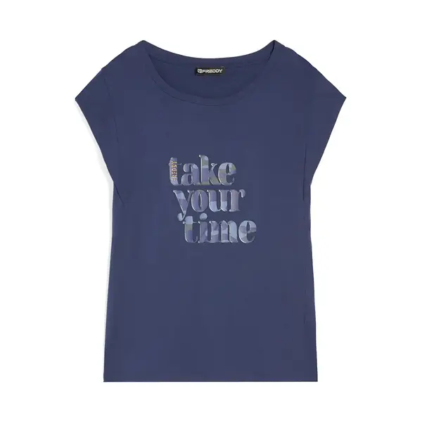 Freddy modal jersey t-shirt with satin inserts, Μέγεθος: S