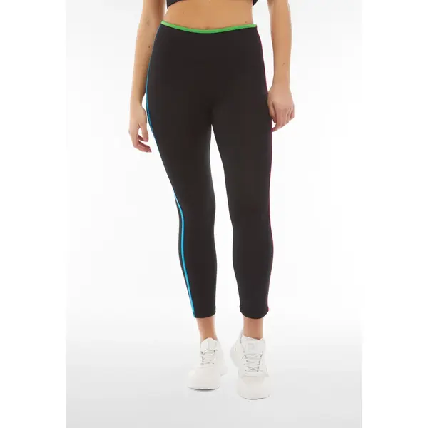 Freddy High-waist ankle-length leggings with colourful trim, Μέγεθος: XS