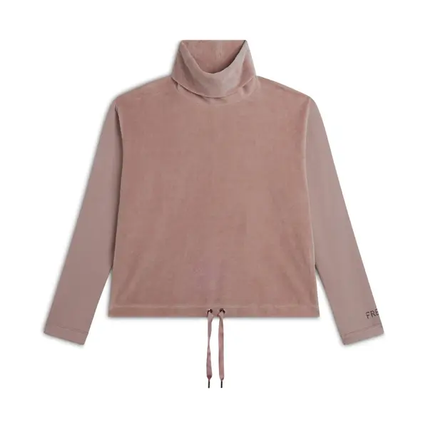 Freddy high-neck fleece with a velvet torso and drawstring along the bottom, Μέγεθος: M