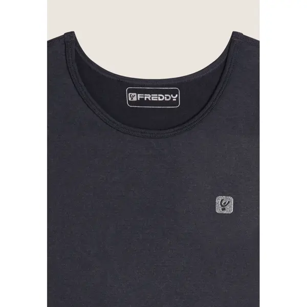 Freddy Sleeveless crop top in seamless acid wash fabric, Μέγεθος: XS, 2 image