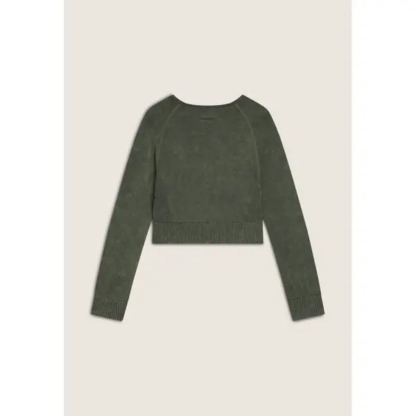 Freddy Seamless long-sleeve cropped shirt in acid wash fabric, Μέγεθος: XS, 6 image