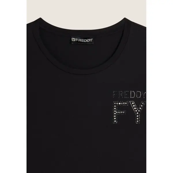 Freddy jersey t-shirt with a FY logo in rhinestones, Μέγεθος: S, 5 image