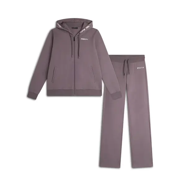 Freddy comfort-fit fleece track suit with silver prints, Size: M