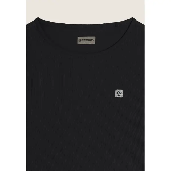 Freddy Cropped shirt with ribbed performance fabric long sleeves, Μέγεθος: M, 3 image