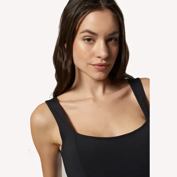 Freddy Square-neck bodysuit in patented breathable fabric, Μέγεθος: XS, 4 image