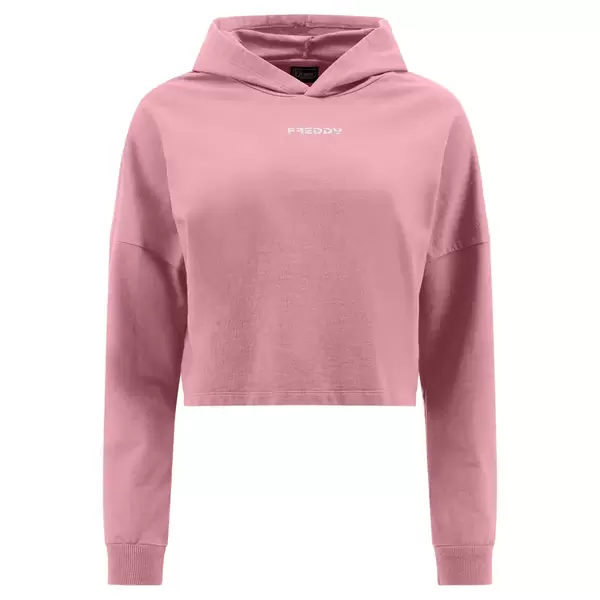 Freddy Cropped garment-dyed hoodie in French terry Γυναικείο Φούτερ, Μέγεθος: S