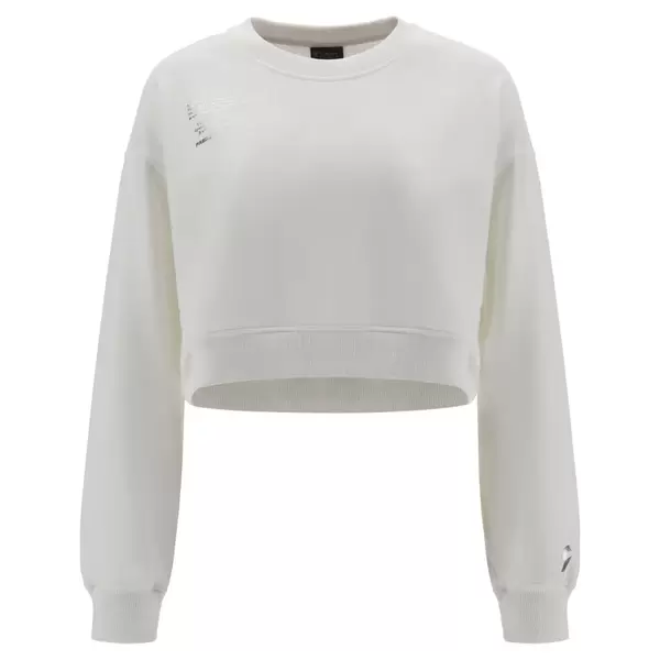 Freddy Lightweight comfort-fit cropped sweatshirt with printed wording, Μέγεθος: L