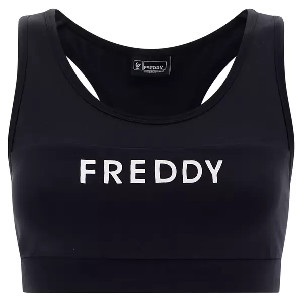 Freddy Medium-support sports bra with a raised print, Size: XS